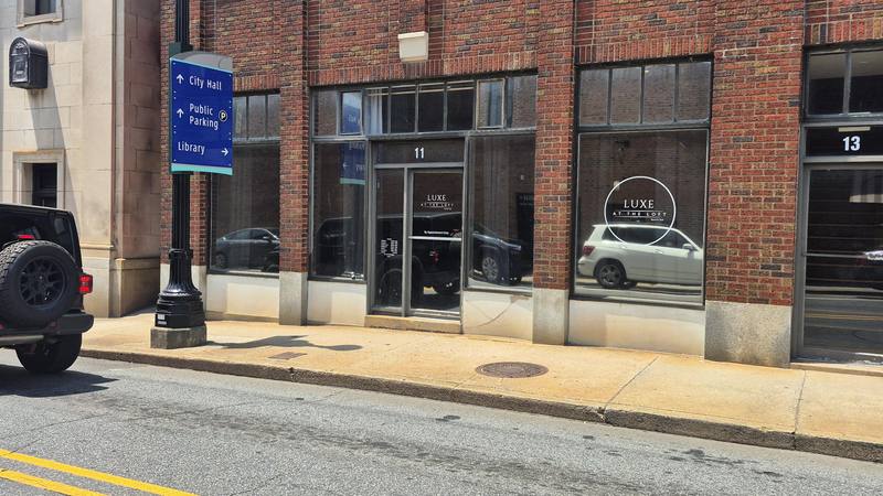 Luxe at the Loft Salon storefront 11 Cabarrus Ave E downtown Concord NC