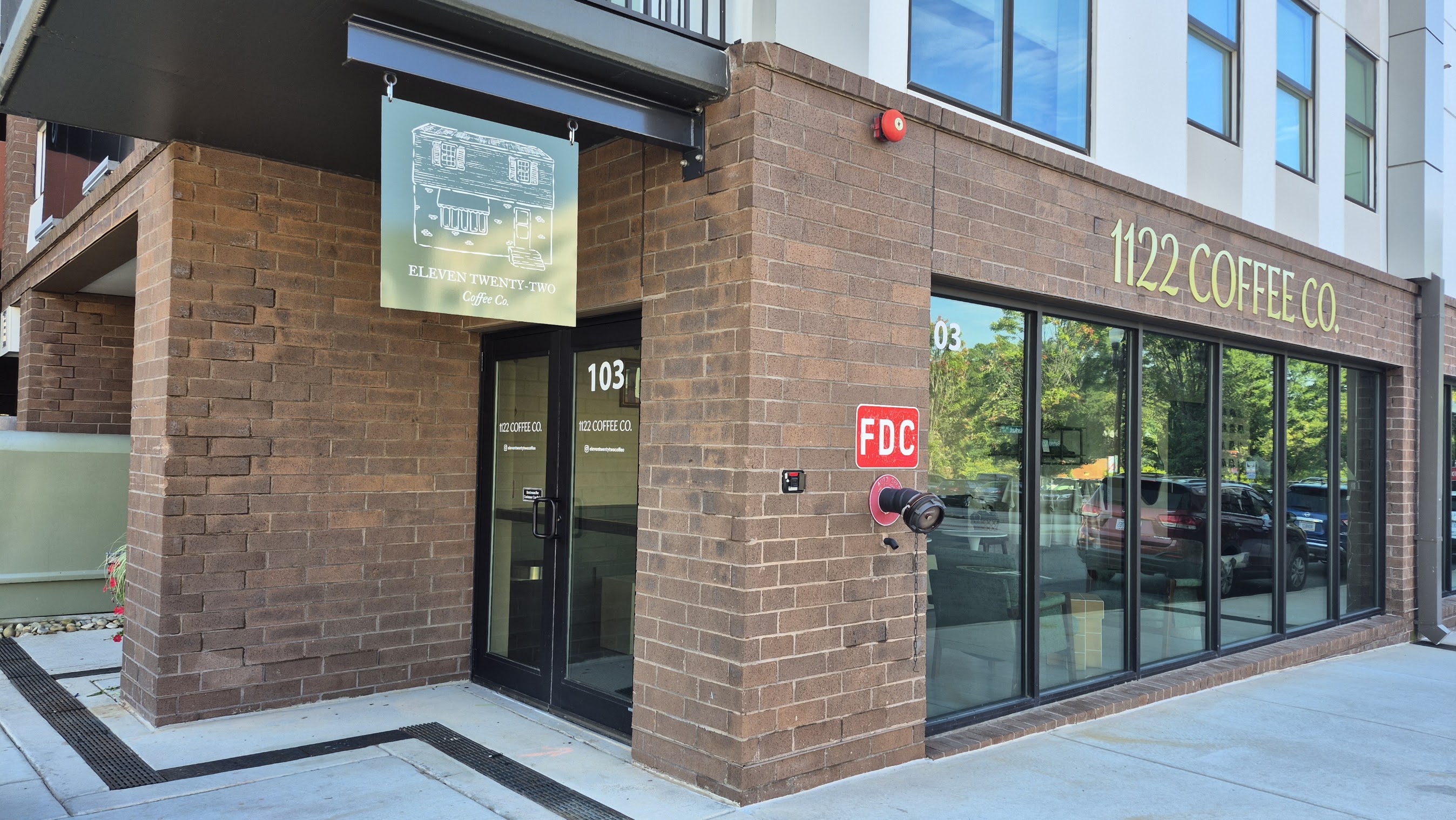 1122 Coffee Co. storefront 25 Barbrick Ave SW Suite 103 downtown Concord NC