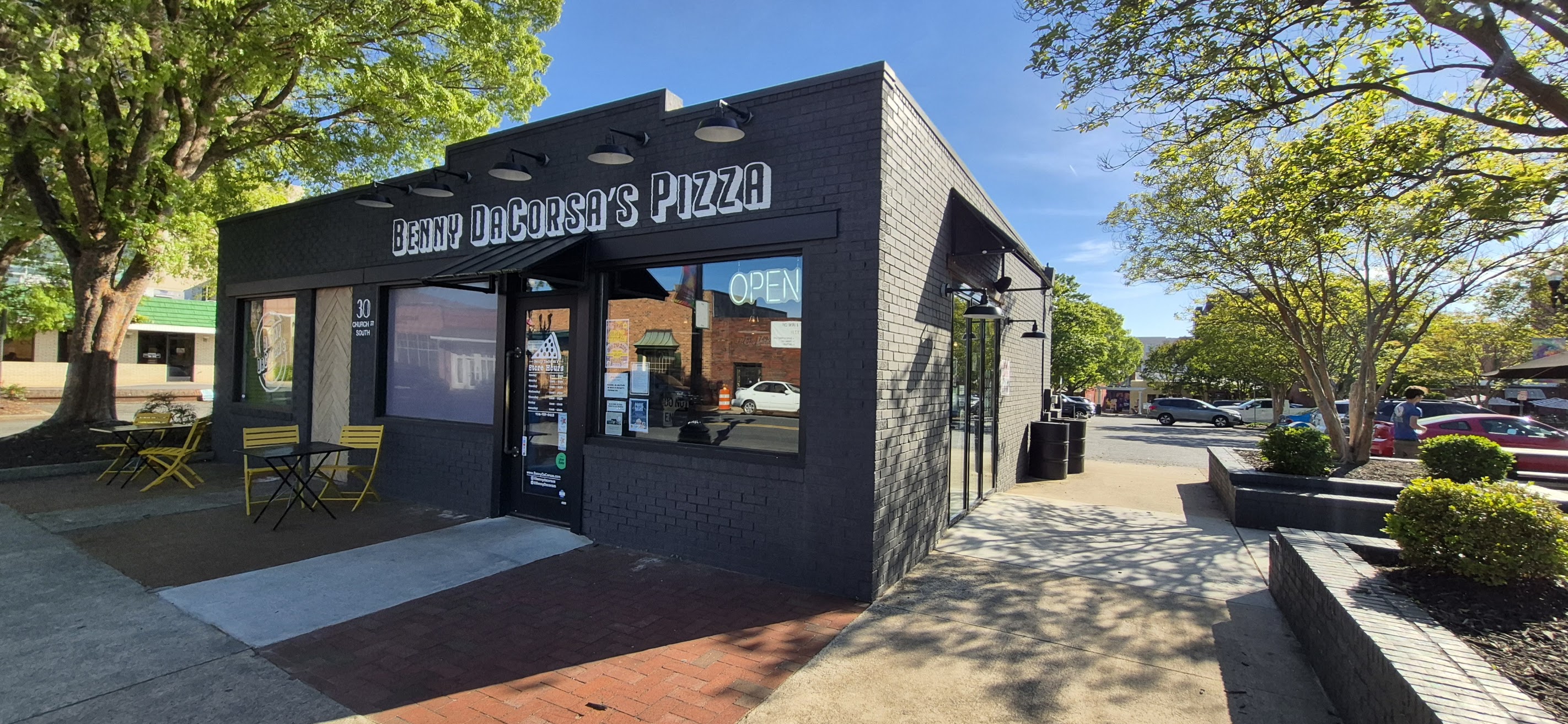Benny DaCorsa's Pizza storefront Church St S downtown Concord NC