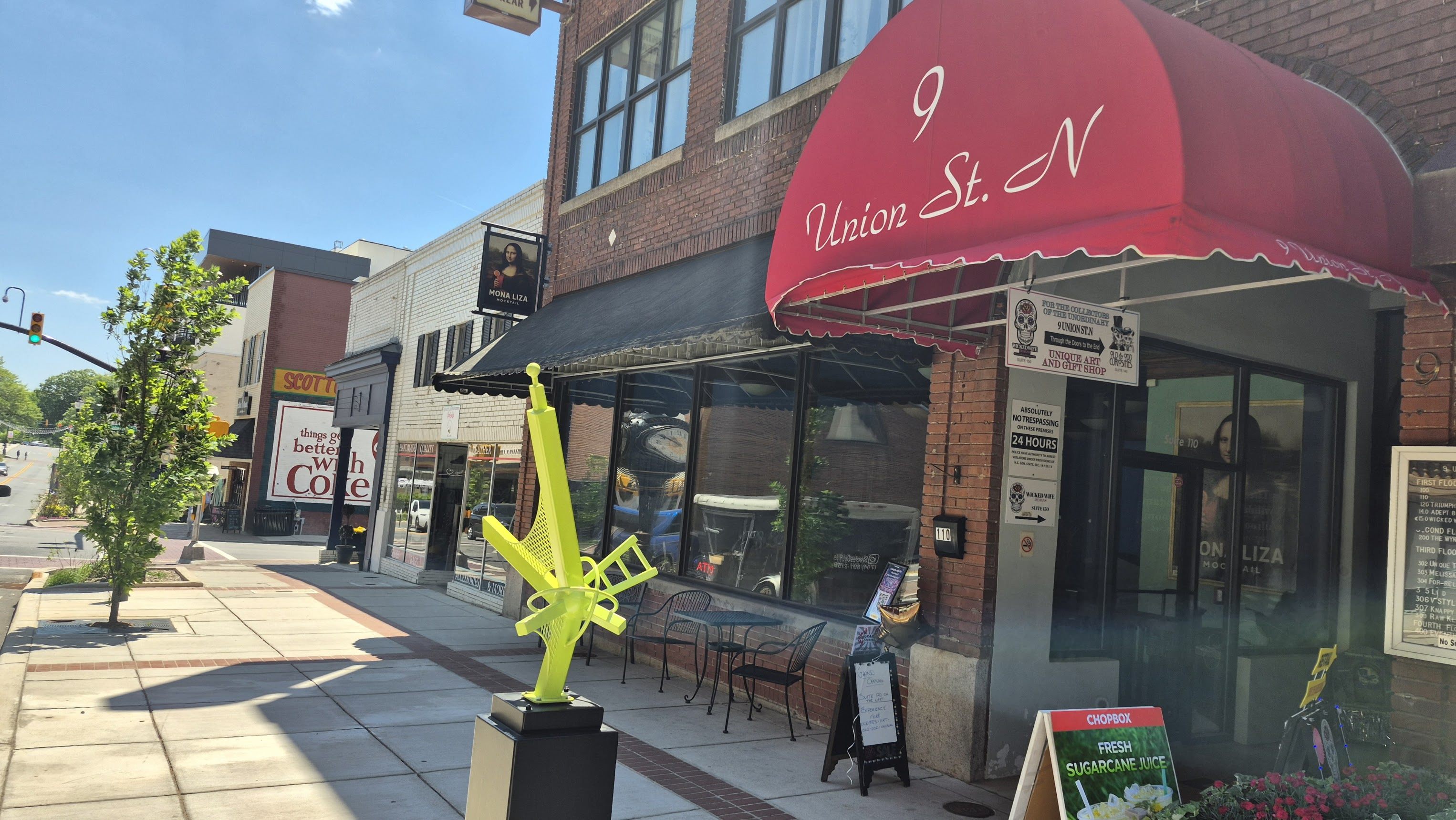 9 Union St N mini-mall Wicked Wife Designs downtown Concord NC