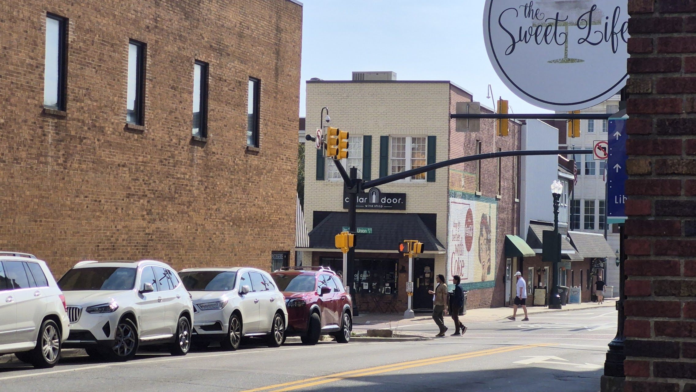People on Union and Cabarrus downtown Concord NC
