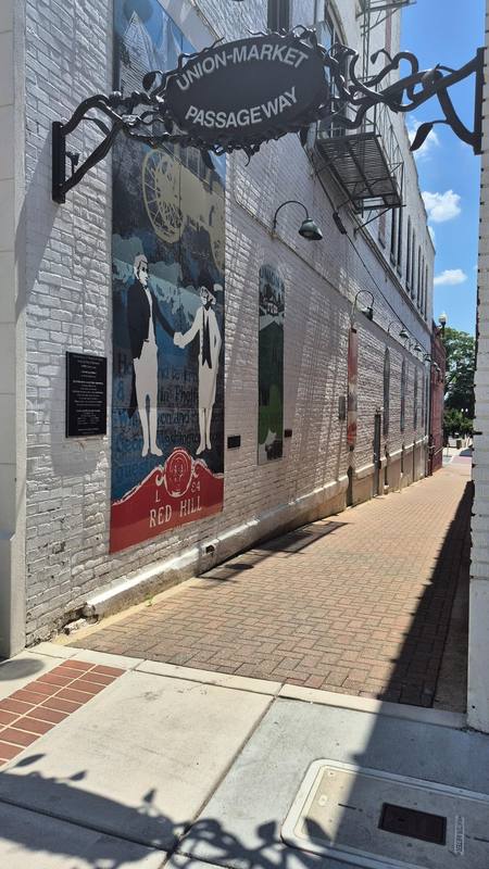 Union Street passageway alley art downtown Concord NC
